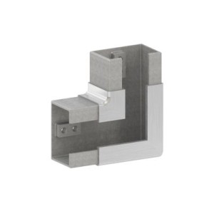 Raccordo orizzontale 90° rettangolare AISI 304 satinato