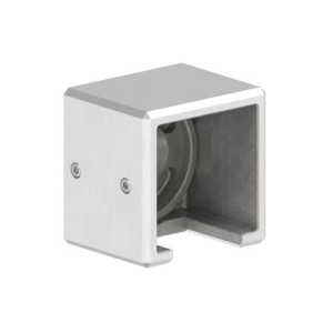 Raccordo tubo quadro 40x40 con attacco muro AISI 316