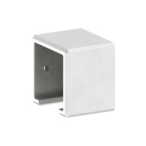 Raccordo tubo quadro 40x40 con attacco muro AISI 316