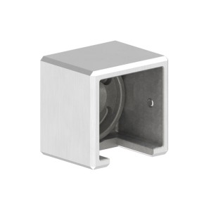 Raccordo tubo quadro 40x40 a muro destro AISI 316 sat.
