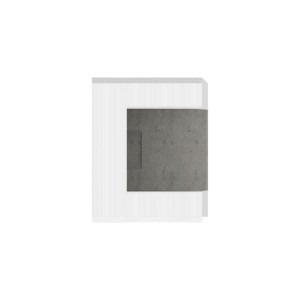 Raccordo tubo quadro 40x40 a muro destro AISI 316 sat.