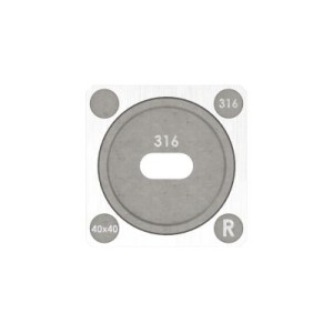 Raccordo tubo quadro 40x40 a muro destro AISI 316 sat.