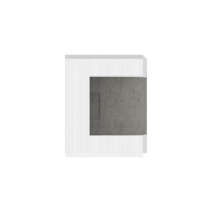 Raccordo tubo quadro 40x40 a muro destro AISI 316 sat.