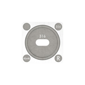 Raccordo tubo quadro 40x40 a muro destro AISI 316 sat.