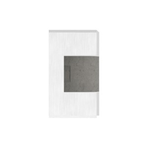 Raccordo tubo rettangolare 60x40 a muro sinistro AISI316