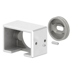 Raccordo tubo rettangolare 60x40 a muro destro AISI316