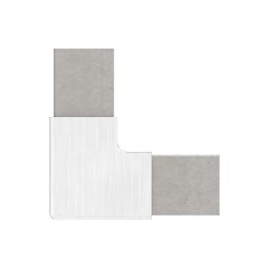 Raccordo per profilo lamiera 20x20 AISI 304 satinato