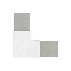 Raccordo per profilo lamiera 20x20 AISI 304 satinato