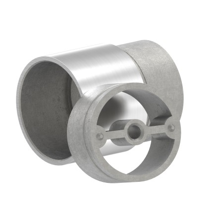 Giunzione corrimano legno-inox 42,4x2 mm AISI 304