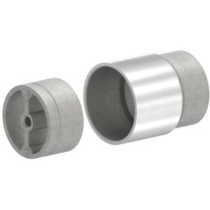 Giunzione corrimano legno-inox 42,4x2 mm AISI 304