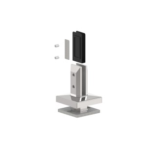 Supporto quadro per vetro a pavimento AISI 316 lucido