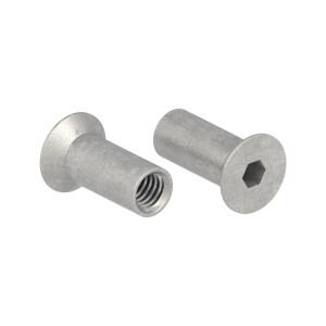 Terminale testa svasata filetto interno M4x12 AISI 304
