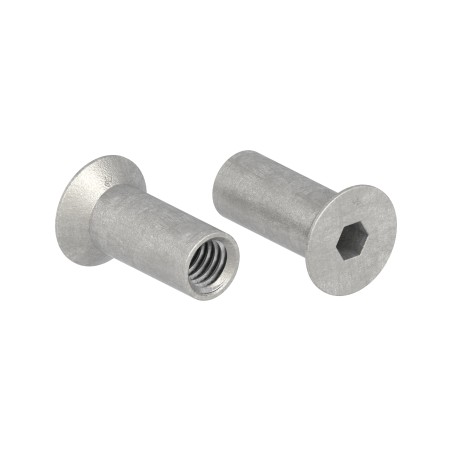 Terminale testa svasata filetto interno M4x12 AISI 304