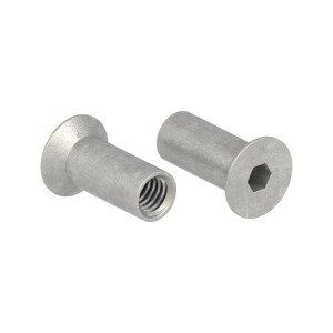 Terminale testa svasata filetto interno M4x12 AISI 304