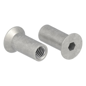 Terminale testa svasata filetto interno M5x15 AISI 304