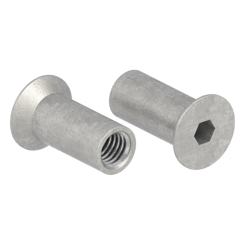 Terminale testa svasata filetto interno M5x15 AISI 304