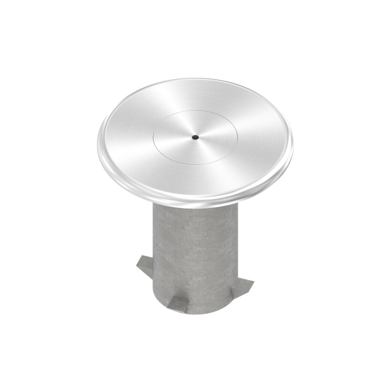 Sostegno calcestruzzo per tubo 42,4 mm AISI 316 sat.
