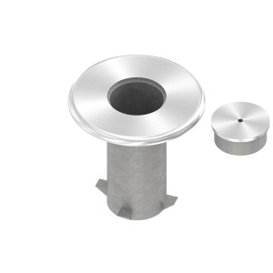 Sostegno calcestruzzo per tubo 42,4 mm AISI 316 sat.