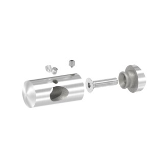 Supporto angolo esterno 90° tondino 12mm AISI 316 sat.