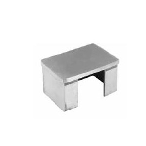 Tappo terminale per tubo sagomato 60x40x1,5mm aisi 304