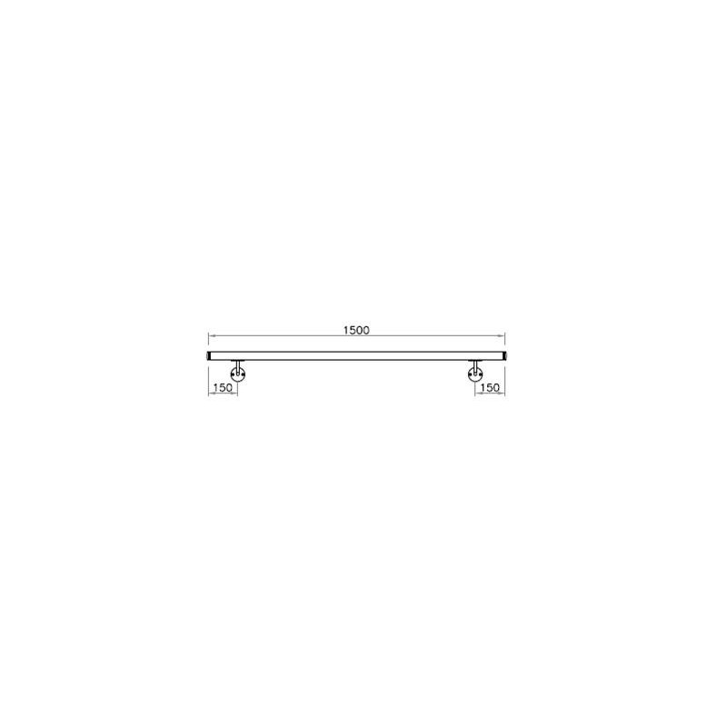 Corrimano a misura L1500mm con tubo d. 42,4x2mm aisi 304