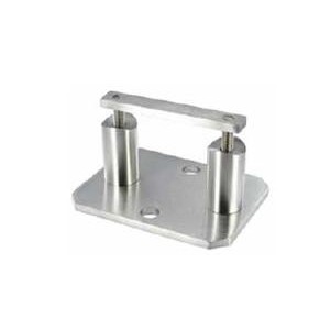 Piastra di ancoraggio rettangolare H48mm per tubo d. 48,3mm aisi 304 