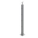 Montante quadro per parapetto in acciaio inox AISI 316