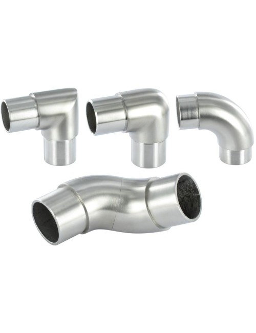 Curve per corrimano tondo in acciaio inox 