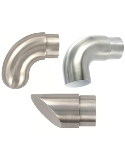 Raccordo terminale per corrimano tondo in acciaio inox