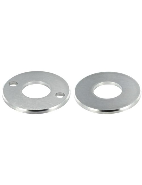 Piastre di fissaggio a pavimento con foro centrale per tubo tondo in acciaio inox