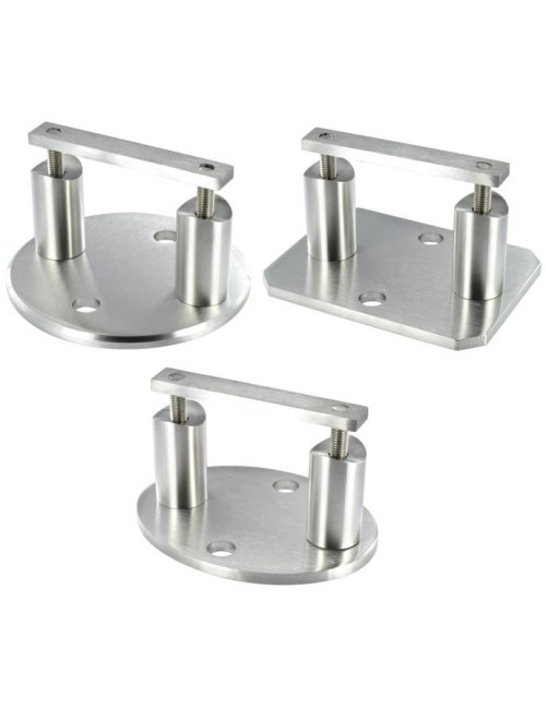 Piastre di fissaggio laterale con piatto interno in acciaio inox