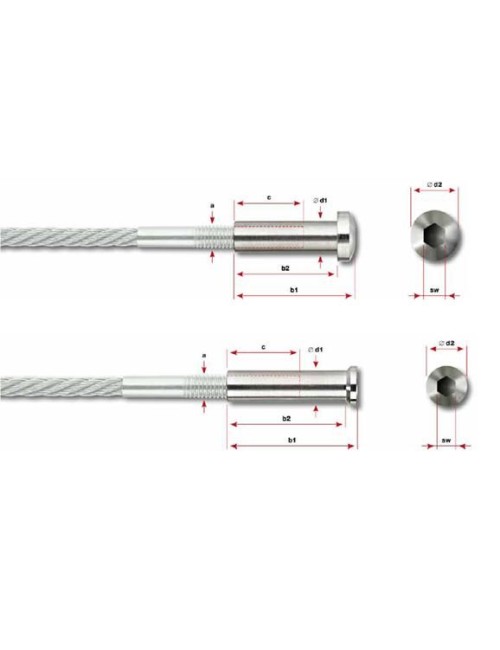 Bullone con filetto interno