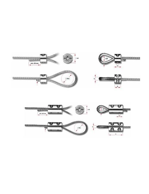 Cappio con collegamento in acciaio inox