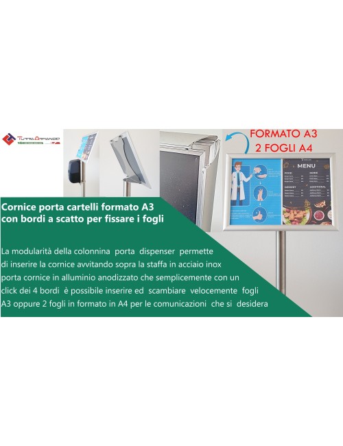 Cornice porta listino o documenti