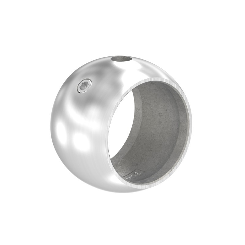 Anello reggicorrimano tubo 33,7 mm in AISI 304 sat.