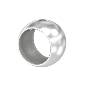 Anello reggicorrimano tubo 33,7 mm in AISI 304 sat.