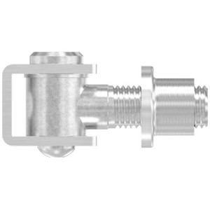 Cardine regolabile M16 con bussola a saldare AISI 316