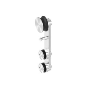 Carrello per porte scorrevoli in vetro AISI 304 satinato