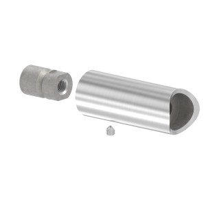 Distanziatore Ø25 per maniglione Ø33,7 in AISI 304 sat.