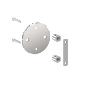 Piastra di ancoraggio laterale rotonda per tubo (IN107-044-04-L)