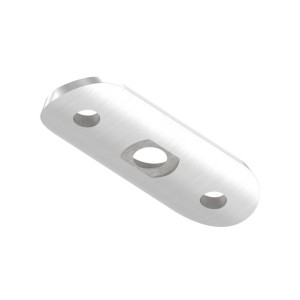 Piastra collegamento tubo Ø33,7 mm AISI 304 satinato