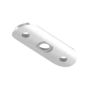Piastra collegamento tubo Ø33,7 mm AISI 304 satinato