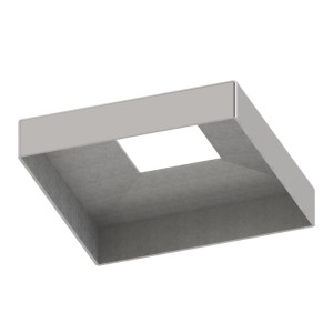 Piastra di copertura 108x108 per tubo 40x40 in AISI 316