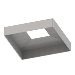Piastra di copertura 108x108 per tubo 40x40 in AISI 316