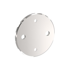 Piastra rotonda ancoraggio laterale Ø120 AISI 316