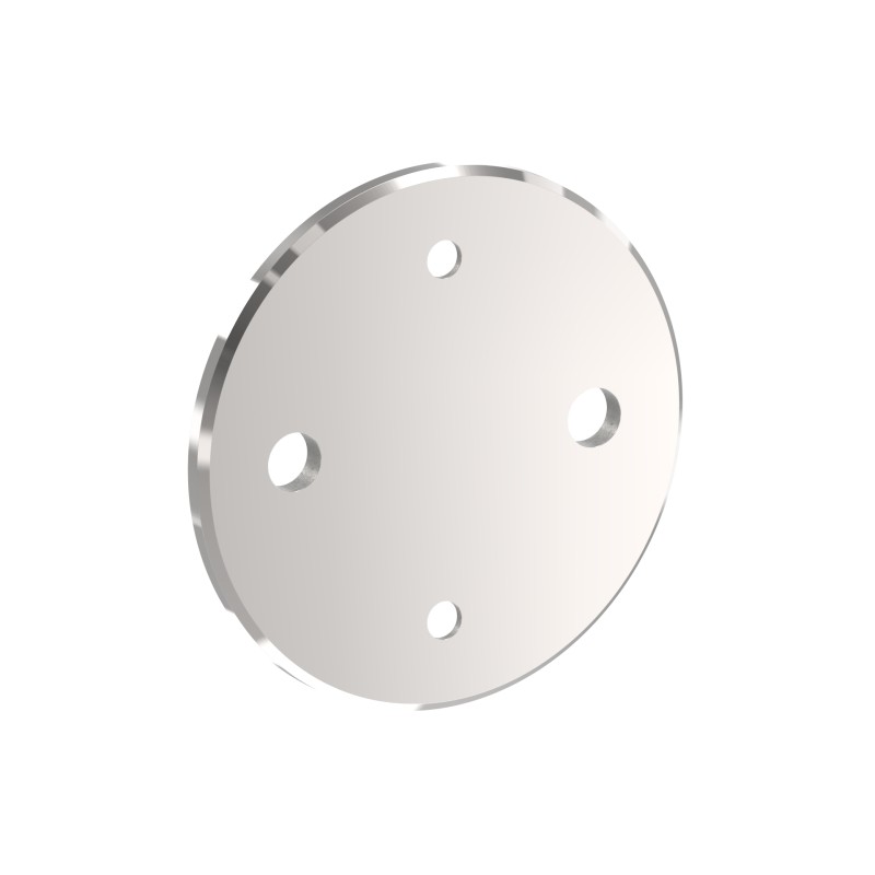 Piastra rotonda ancoraggio laterale Ø120 AISI 316