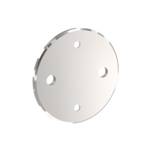Piastra rotonda ancoraggio laterale Ø120 AISI 316