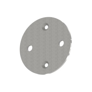 Piastra rotonda ancoraggio laterale Ø120 AISI 316