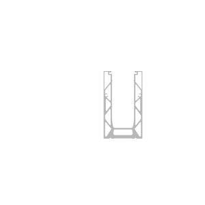 Profilo a pavimento U ID VARIO 3kN alluminio inox