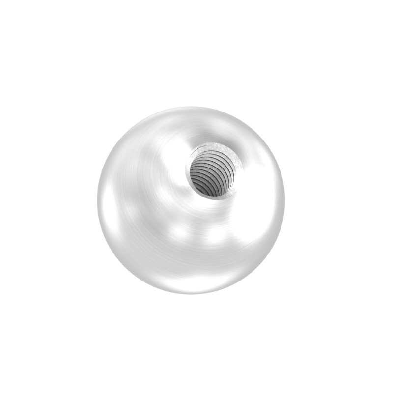 Sfera inox 20 mm filetto M6 AISI 304 satinata